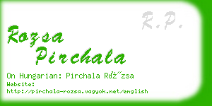 rozsa pirchala business card